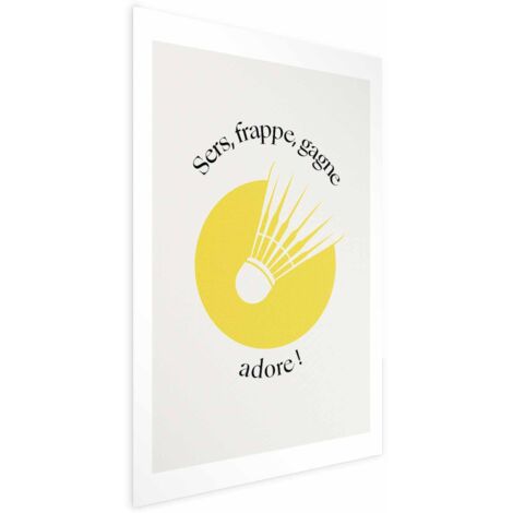 Poster - Volano da badminton sullo sfondo di un sole giallo