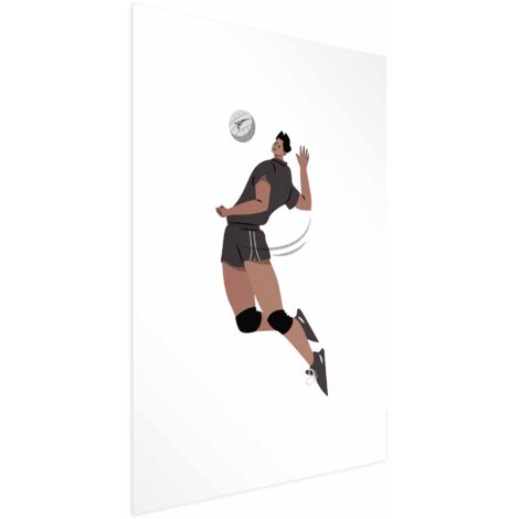 Poster – Volleyballspieler vor hellem Hintergrund – Illustration