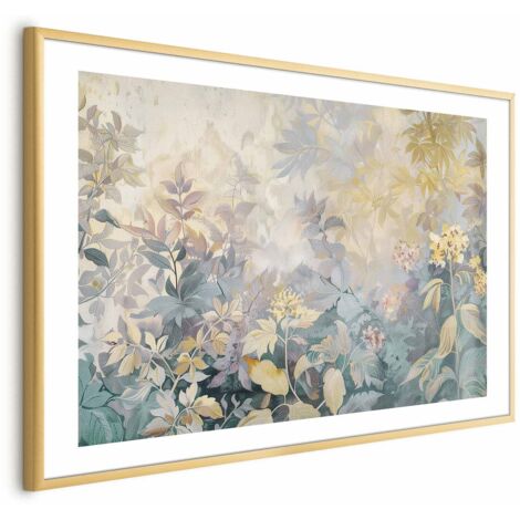 Poster – Wandteppichmuster mit bunten Blumen
