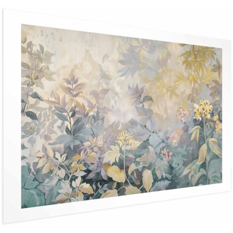 Poster – Wandteppichmuster mit bunten Blumen