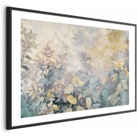 Poster – Wandteppichmuster mit bunten Blumen