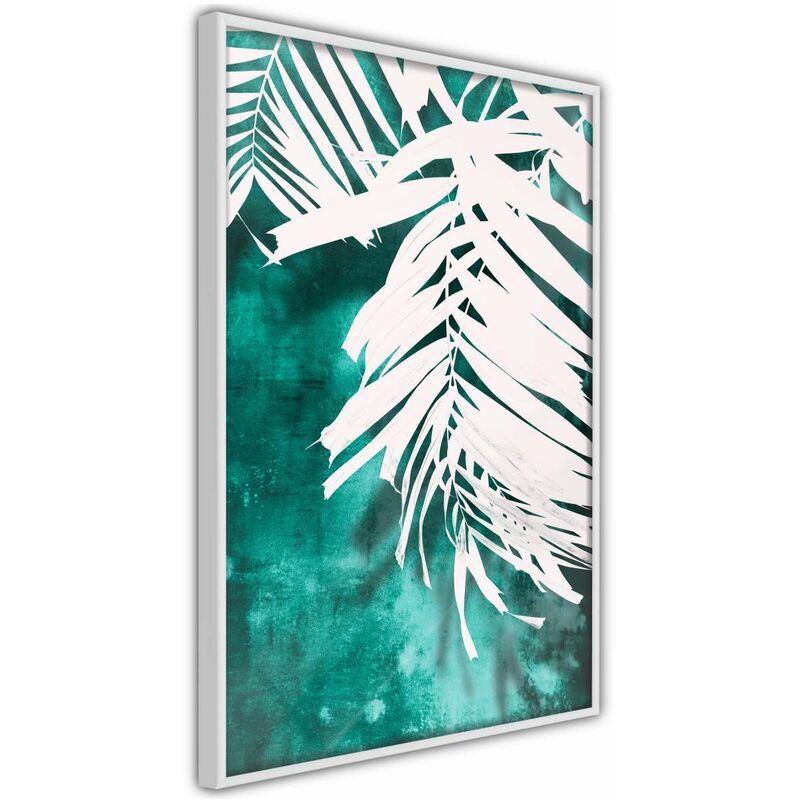 

Rtgs - Póster - White Palm on Teal Background Medidas 30X45