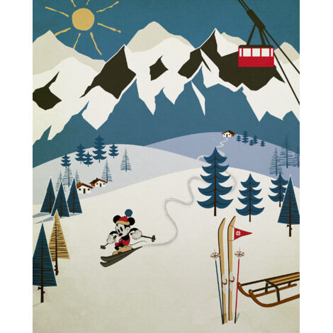 Poster XXL Disney Mickey Alpine l200 x H250 cm