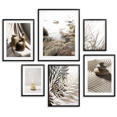 Pósters de pared para salón XXL set de 6 pósters estilo Boho escandinavo