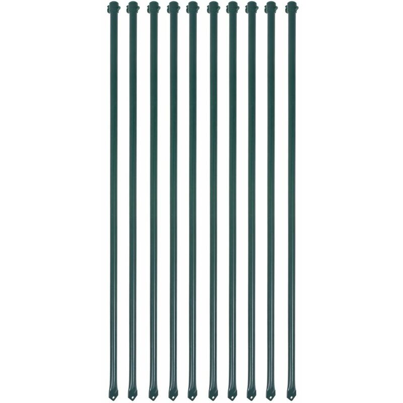 

Postes de jardin 10 unidades 1 m metal verde