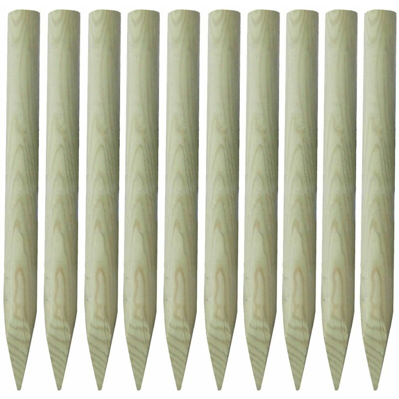 

Postes de valla 10 unidades de madera 100 cm