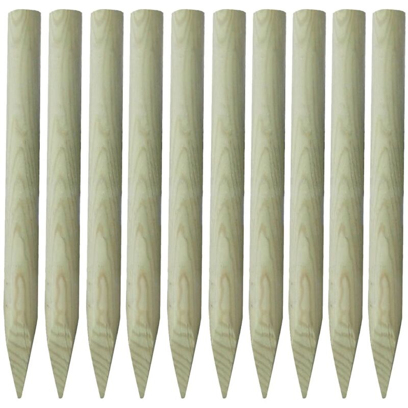 

Postes de valla 10 unidades de madera 100 cm - Verde