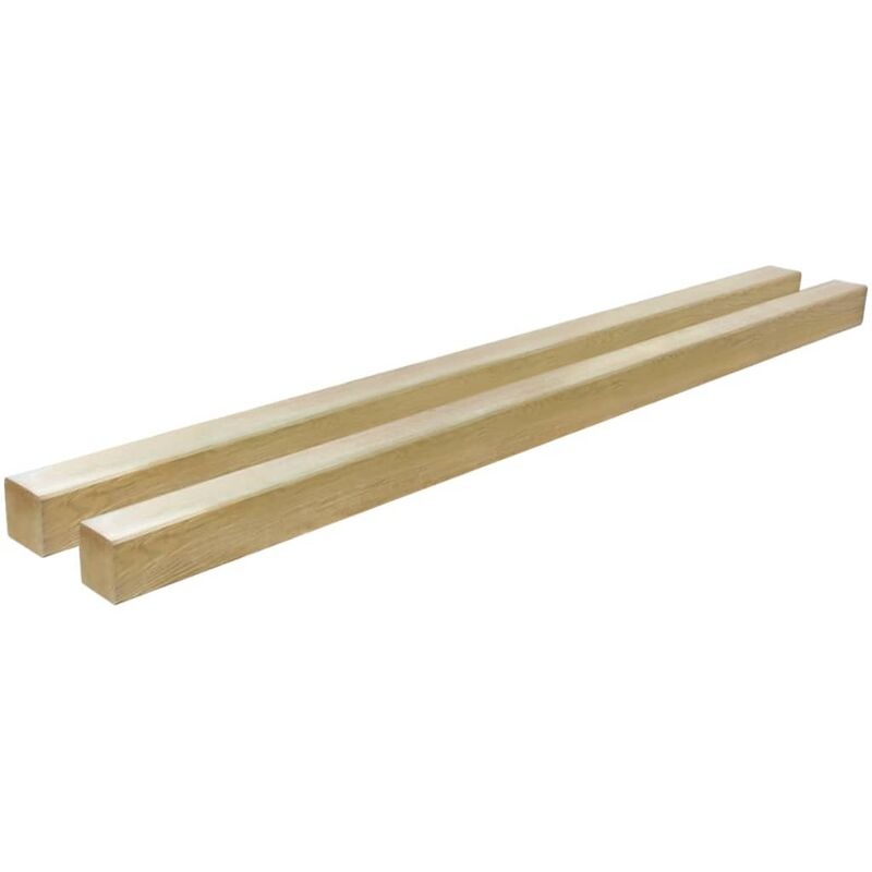 

Postes de valla 2 unidades madera pino impregnada 9x9x150 cm - Marrón