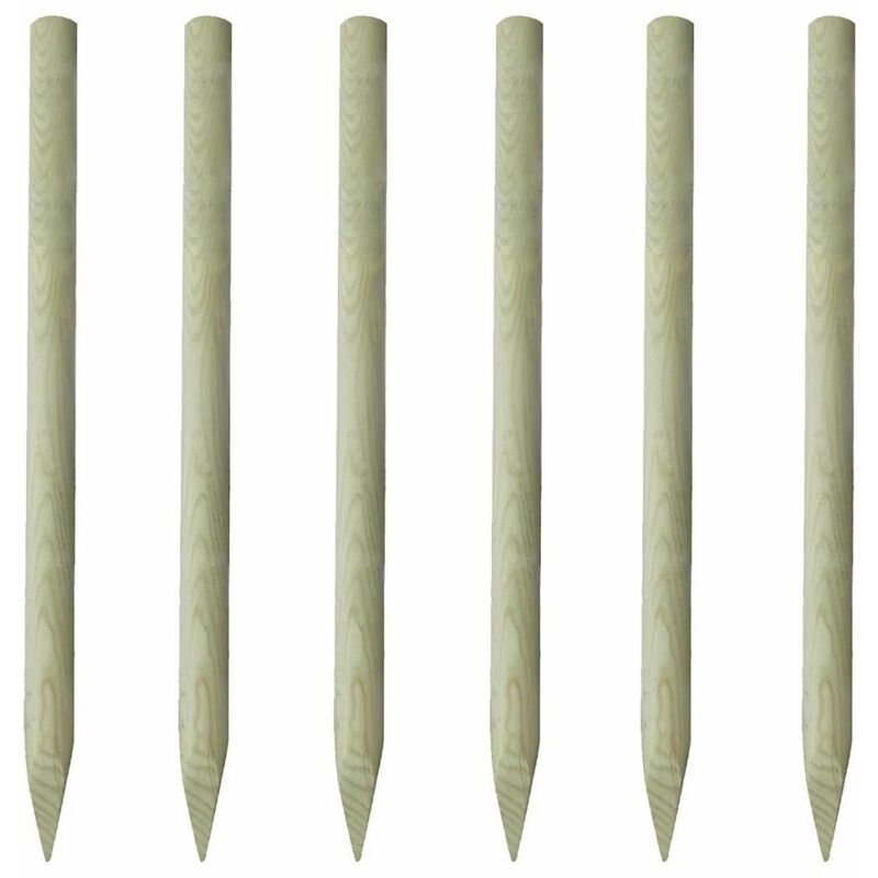 

Postes de valla 6 unidades de madera 150 cm