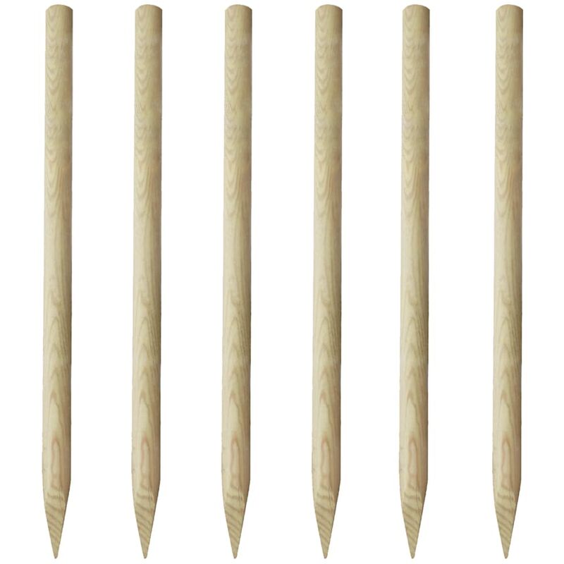 

Postes de valla 6 unidades madera 170 cm - Verde - Vidaxl