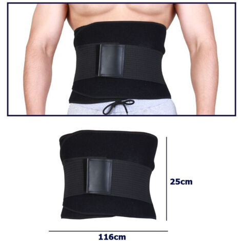 Postural Back Support Adjustable Lumbar Brace Black