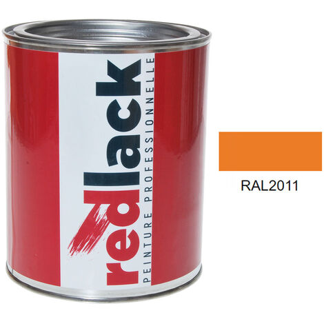 Pot 1L Peinture – RAL 2011 – Orangé foncé – Mat – multisupport – Redlack