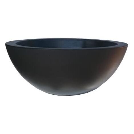 POT, 40CM RESIN BOWL, CEFEO BOWL, LOW PLANT POT - Couleur : Anthracite - Colore: Antracite