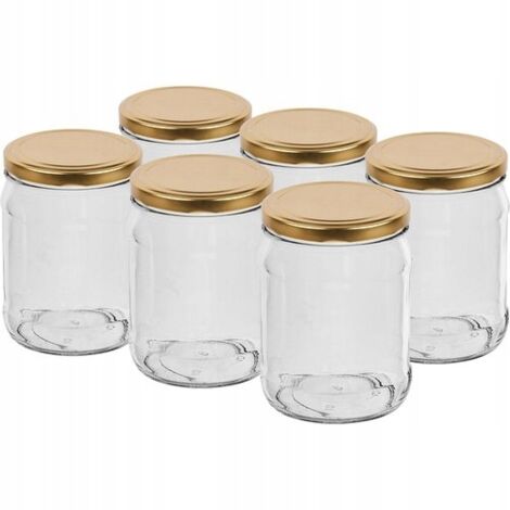 Pot 500 ml avec bouchon à vis Fi82/6 - 6 pcs.