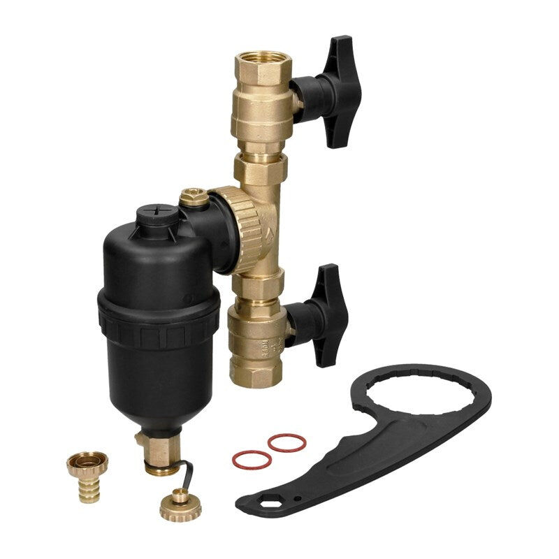 Pot à boue 1' avec 2 vannes - Viking