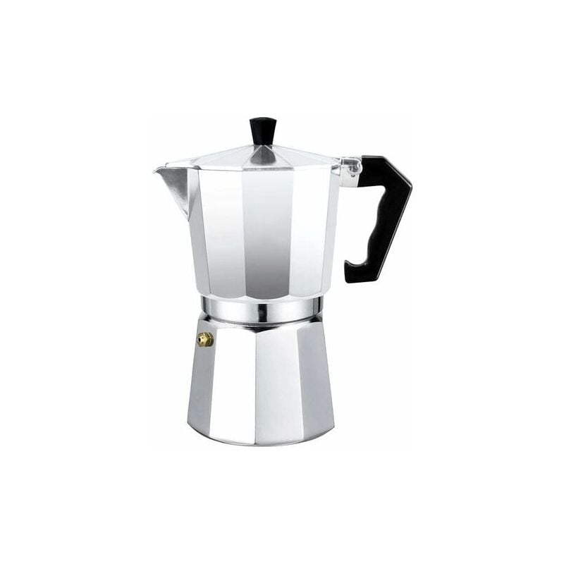 Pot à café octogonal italien moka cafetière en aluminium moka pot ustensile à café (450ml)