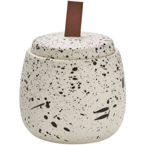 Pot à coton en céramique tacheté à la main