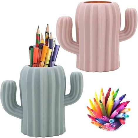 Pot à Crayons Rond En Bois, Porte Stylo de Bureau en Bois, Crayon Support  Organiseur, Pen Holder Storage pour Rangement DIY Peinture Artisanat  Pinceau de Maquillage École Bureau Maison (A) : 