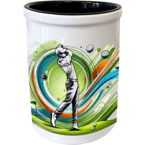 Pot à crayons golfeur