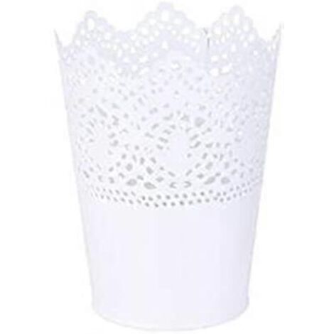 Pot à crayons, pot de fleurs, organisateur de pinceaux de maquillage (blanc)