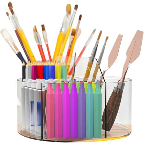 Pot à crayons rotatif pour bureau Organiseur de crayons