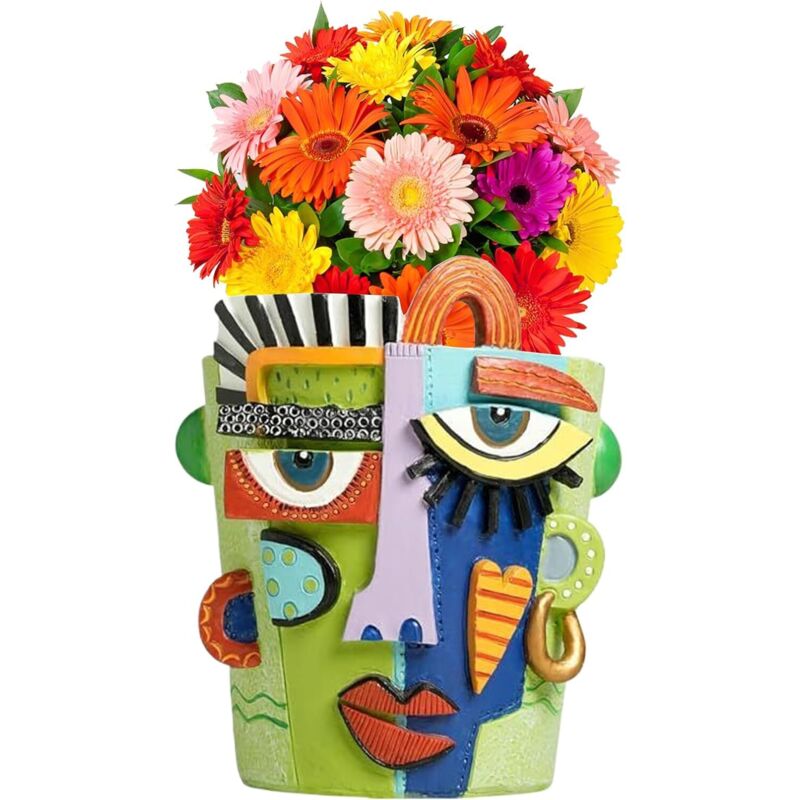 Pot À Fleurs en Forme De Visage - Jardinière en Tête Humaine pour - Vase