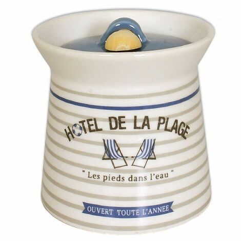 Pot à gros sel CABOURG en Faïence avec cuillère