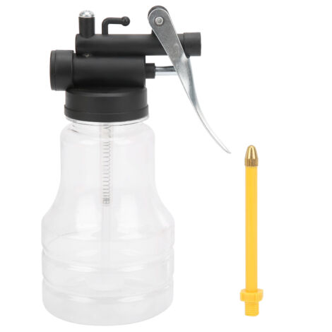 Pot à huile manuel haute pression transparent pour machine, équipement de remplissage 250ml avec tube court