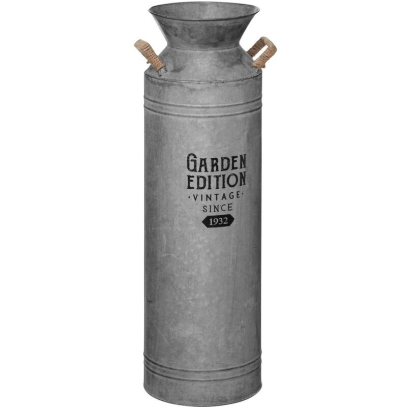 Pot à lait déco haut 62 cm zinc