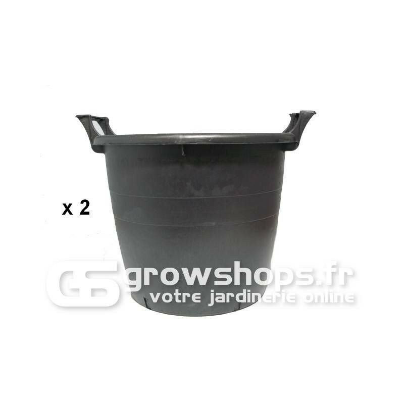 Pack - pot à poignées Conteneur drainé 35 litres 45x40x37 cm x 2