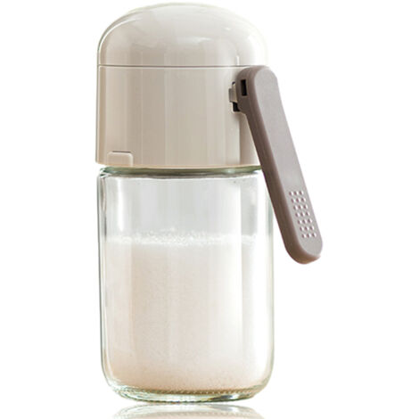 Pot à sel en verre blanc de 180 ml - doseur précis