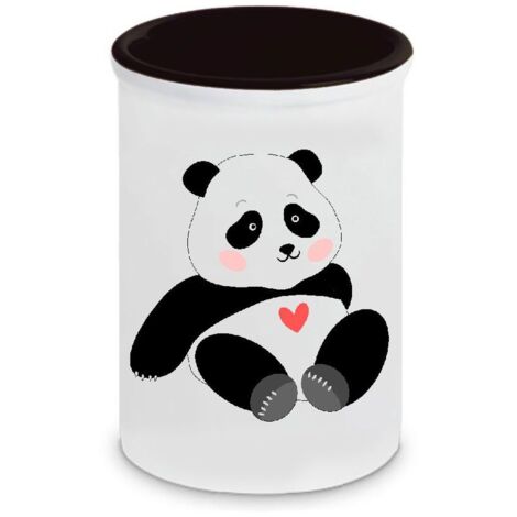 Pot à stylos en céramique Panda Cbkreation