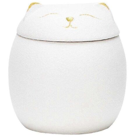 Pot à thé en céramique en forme de chat, bocal de rangement pour la cuisine, mini-boîte de rangement avec chat de dessin animé