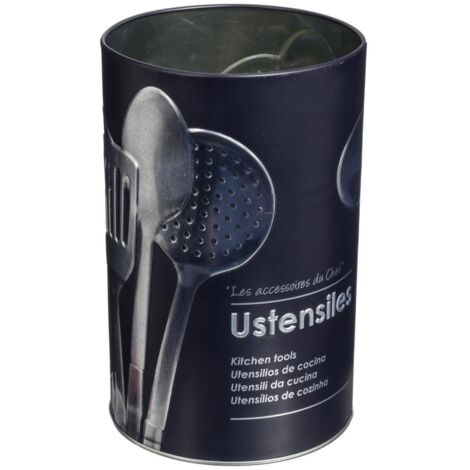Pot à ustensiles métal black edition noir - 5five