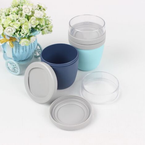 Pot à Yaourt et Déjeuner Portable Créatif, Récipients pour Yaourt et Noix, Couvercle Étanche pour Voyage et Petit Déjeuner, Pratique et Fraîcheur Durable