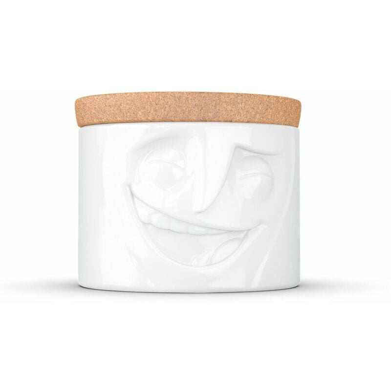 Pot alimentaire en porcelaine blanche et liège Tassen - Jovial