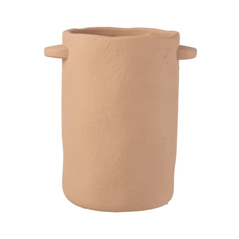 Pot allongé en ciment marron 26x20x29cm