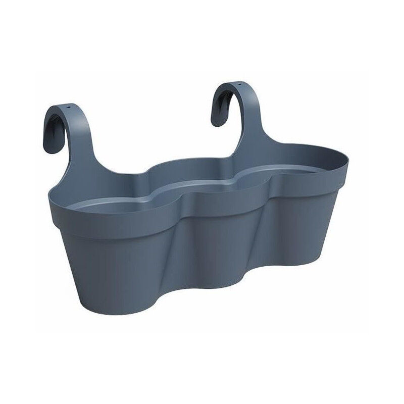 Pot Artevasi capri triple - Balcon - Bleu Ardoise - L54 x P30,5 x H28 cm