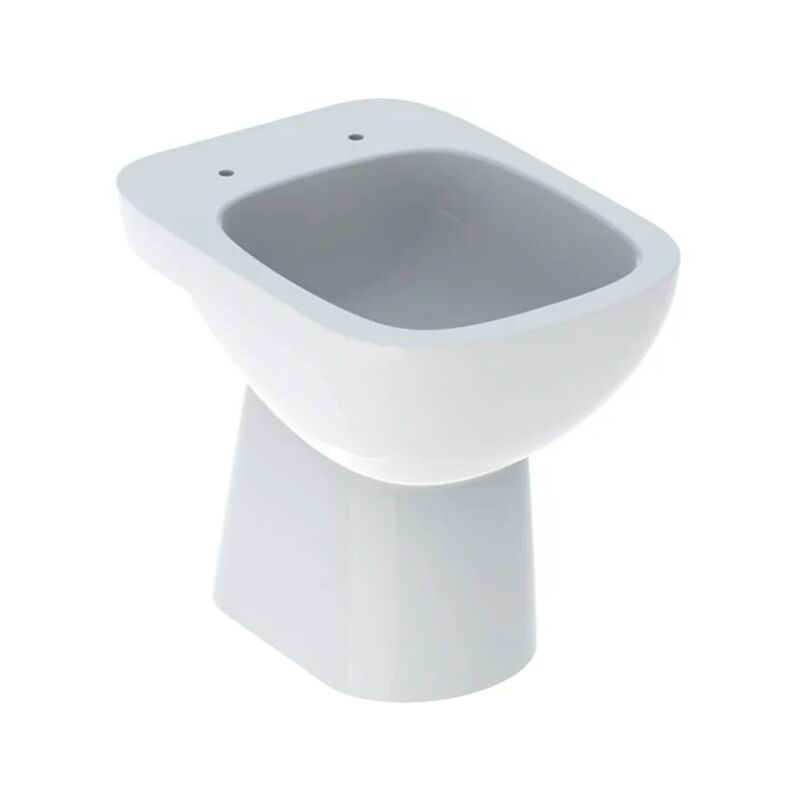 Pot au sol à chasse 35.5x53 blanc brillant Geberit Fantasia - Avec abattant wc soft