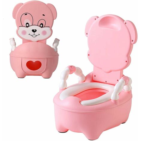 Pot bébé Pot Enfants Trainer Pot WC Siège de Toilettes Pot d’Apprentissage avec Dossier