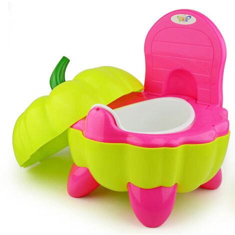 Pot Bébé Toilette de Voyage Portable Design Amusant pour Enfant Dossier Ergonomique Haut Confortable et Robuste