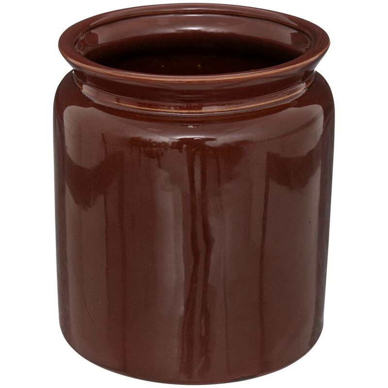 Pot Bota céramique marron H18,5cm - Atmosphera créateur d'intérieur