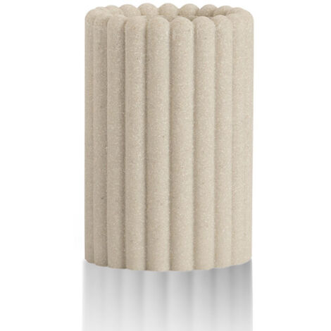 Pot brosse à dents résine beige LUGANO