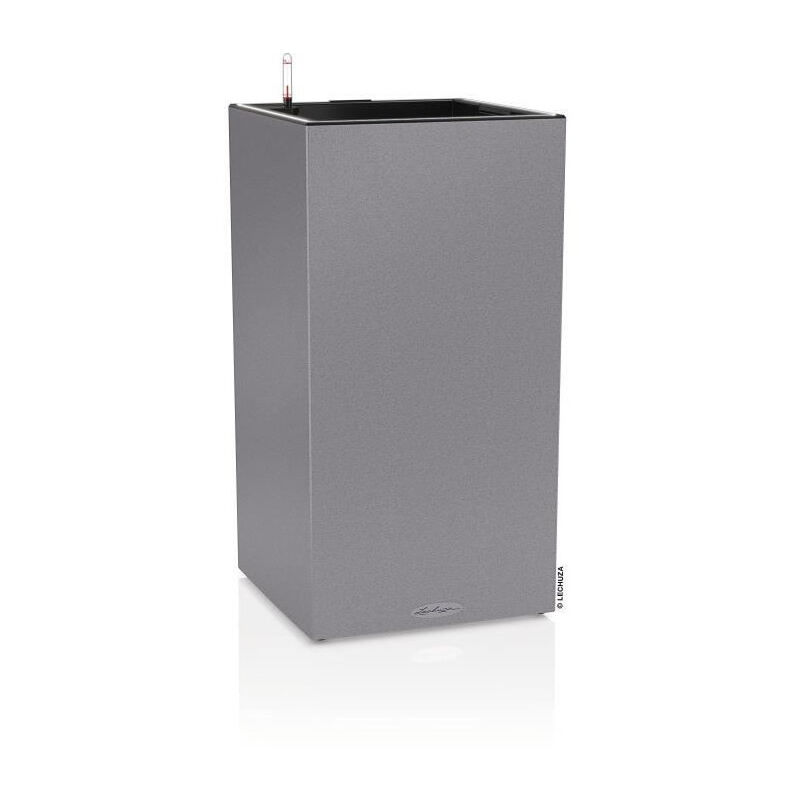 Pot de fleur Lechuza Canto Stone Colonne 40 - kit complet led, gris pierre