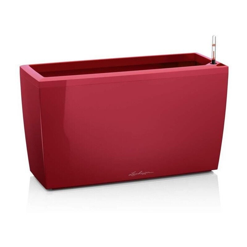 Pot de fleur Lechuza Cararo Premium - kit complet, rouge Scarlet brillant