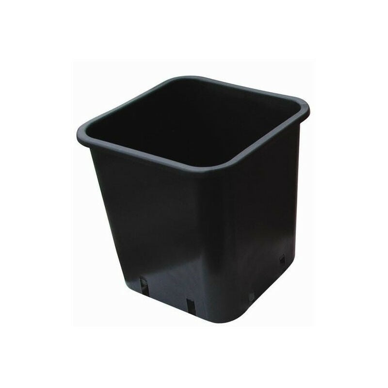 Pot carre noir 13x13x18cm - 2.5L - 50 pièces