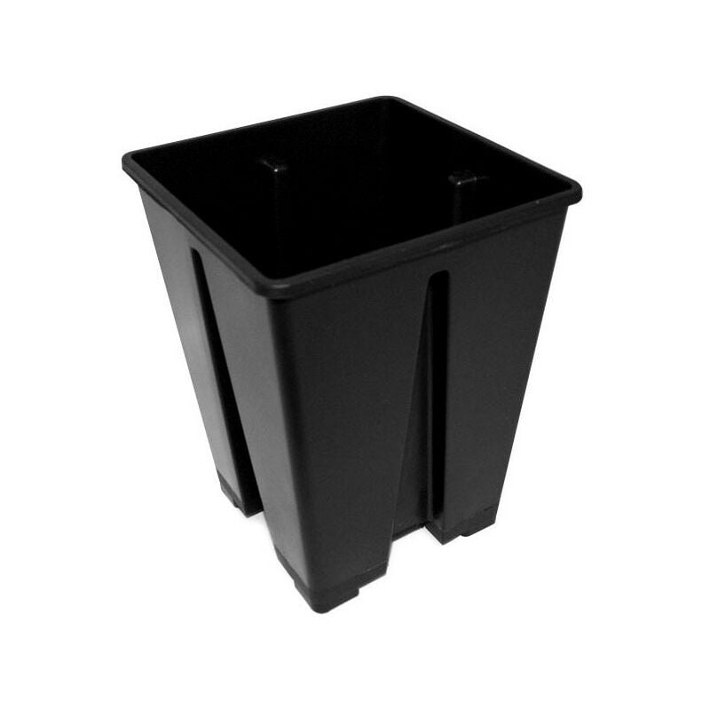 Indoor Discount - Pot Carré noir 15X15X20 x 50pcs en plastique