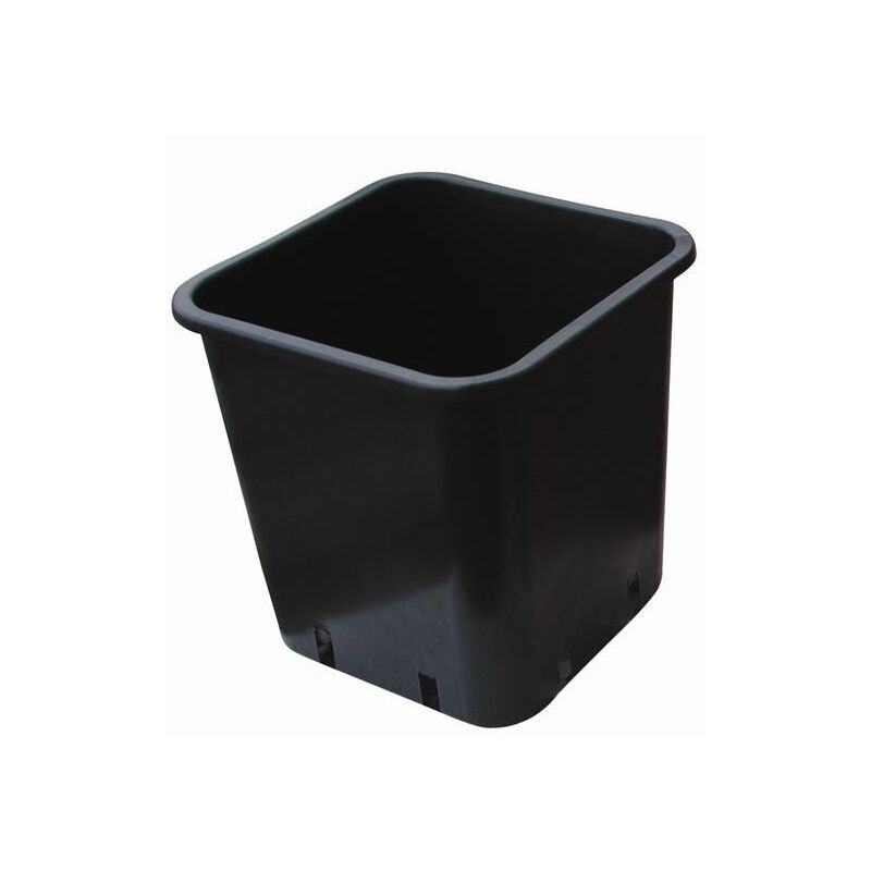 Pot carré plastique noir 10x10x11 0,75L x 100pcs