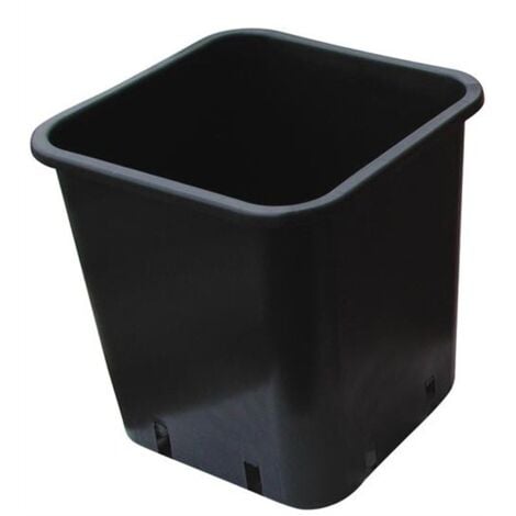 CIS PRODUCTS Pot carré noir 24x24x28.3cm - 11L en plastique