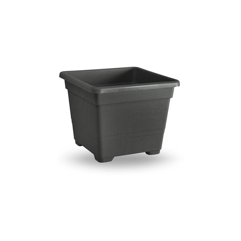 Pot carré 38CM 60% recyclable anthracite